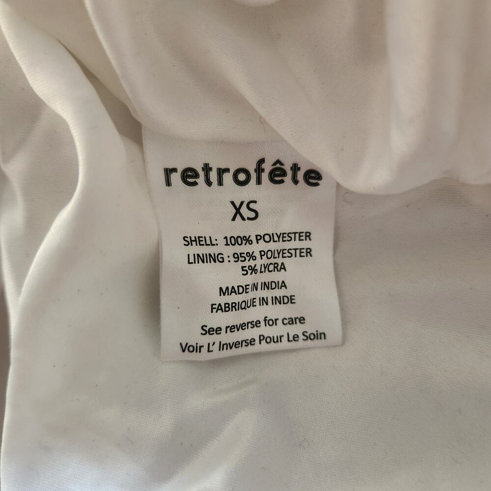 Retrofete Camille Sequin Chiffon Dress V Neck Long Sleeve Maxi White Size XS NWT - Picture 11 of 12
